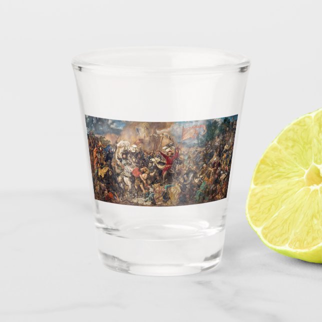 Battle of Grunwald (Medieval Military Scene) (War) Shot Glass (Front)
