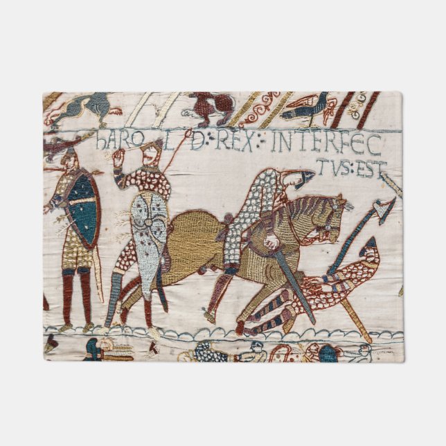 Battle of Hastings- Bayeux Tapestry King Harold Doormat (Front)