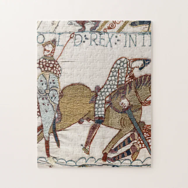Battle of Hastings Bayeux Tapestry King Harold Jigsaw Puzzle Zazzle