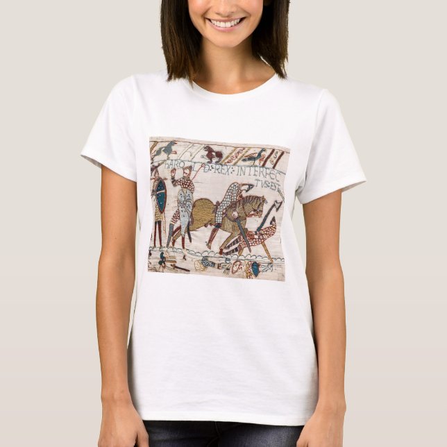Battle of Hastings- Bayeux Tapestry King Harold T-Shirt (Front)