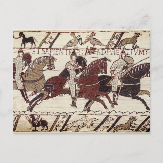 Battle of Hastings - Norman knights Postcard (Front)