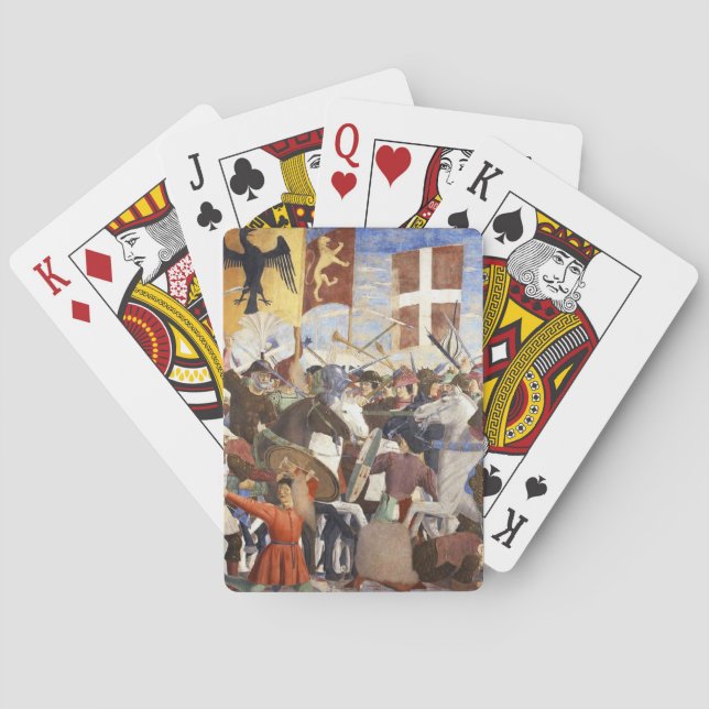 BATTLE OF HERACLIUS by Piero Della Francesca Playing Cards (Back)