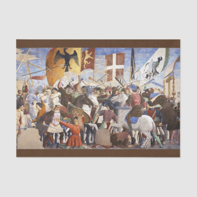 BATTLE OF HERACLIUS by Piero Della Francesca Tissue Paper (Front)