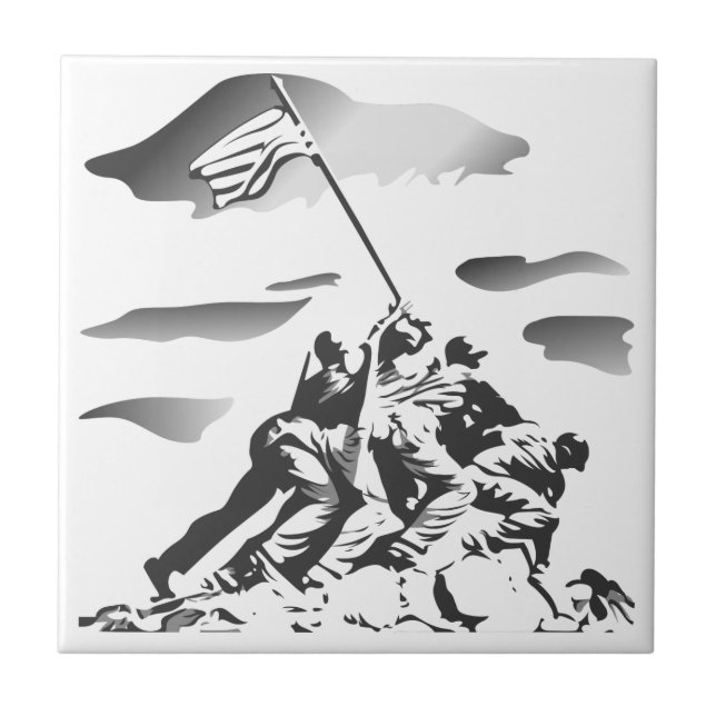 Battle of Iwo Jima Tile (Front)