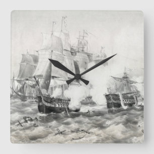 Battle of Lake Erie Square Wall Clock