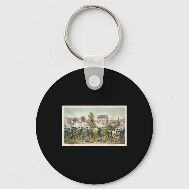 Battle Of Lexington Machusetts - American Revoluti Key Ring (Front)