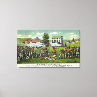 Battle of Lexington Scene Canvas Print
