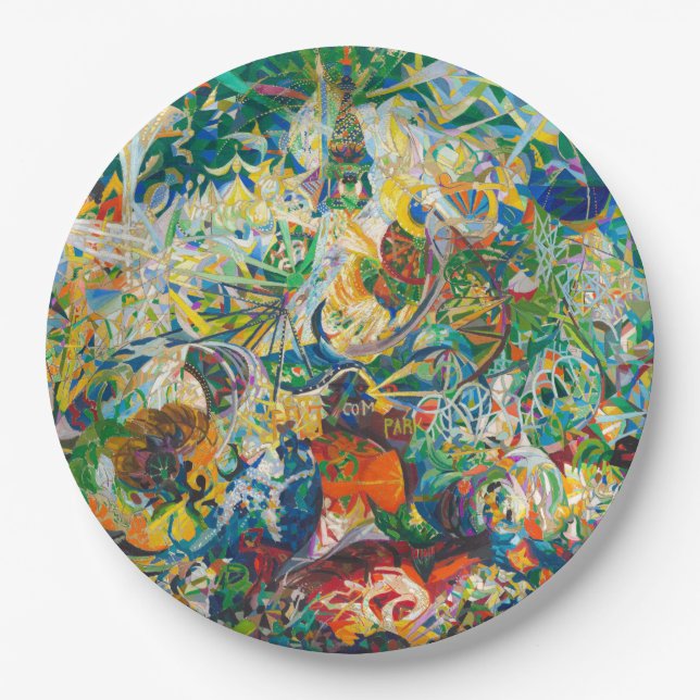 Battle of Lights, Coney Island, Mardi Gras Paper Plate (Front)