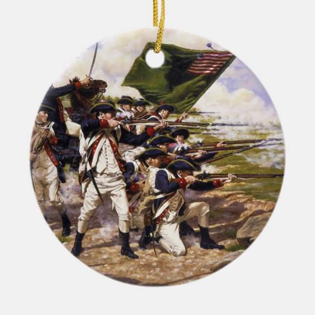 Battle of Long Island by Domenick D'Andrea Ceramic Tree Decoration (Front)