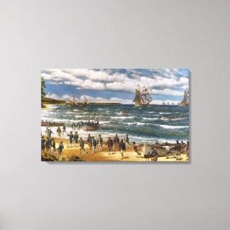 Battle of Nassau, Canvas Art Print