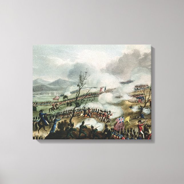 Battle of Nivelle,engraved by Thomas Canvas Print (Front)
