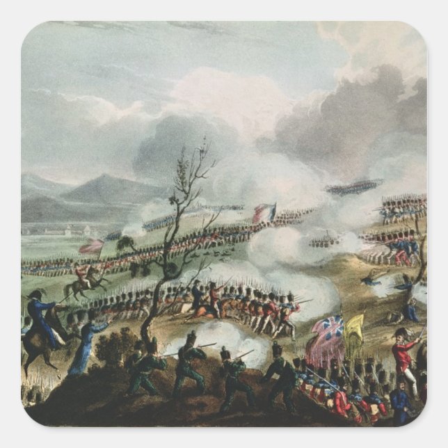 Battle of Nivelle,engraved by Thomas Square Sticker (Front)