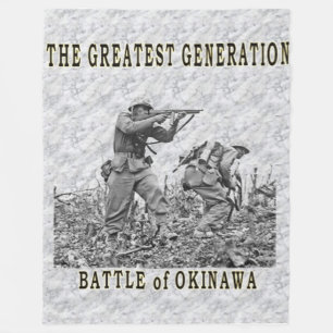 BATTLE of OKINAWA Fleece Blankets
