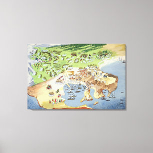 Battle of Piraeus, from the Pictorial History of t Canvas Print