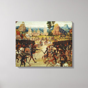 Battle of Poitiers, from Froissart's Chronicle Canvas Print