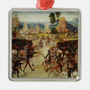 Battle of Poitiers, from Froissart's Chronicle Metal Tree Decoration