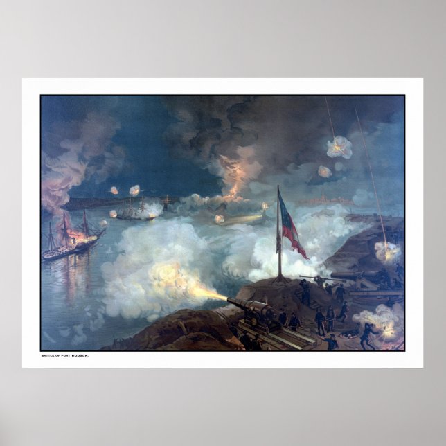 Battle of Port Hudson -- Civil War Poster (Front)