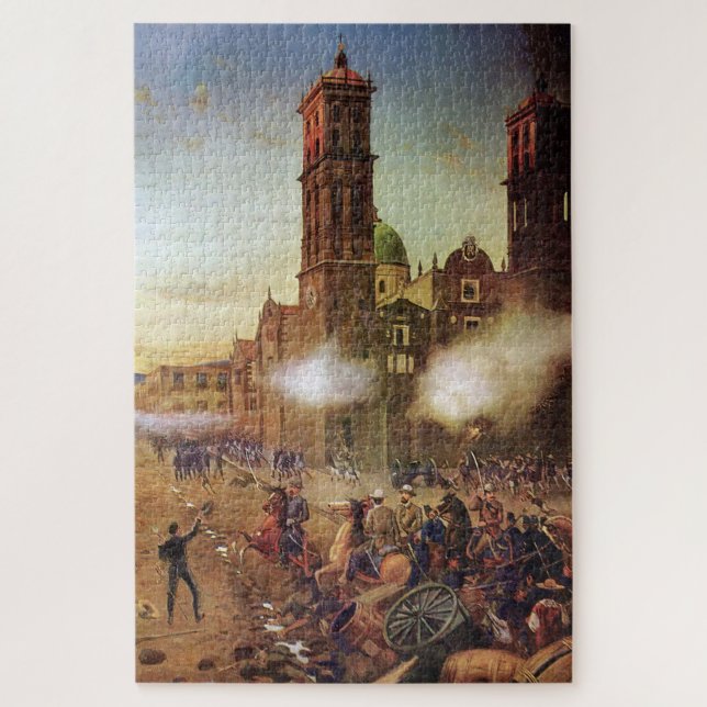 Battle of Puebla Mexican History Jigsaw Puzzle (Vertical)