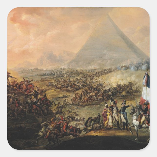 Battle of Pyramids, 21 July 1798 Square Sticker (Front)