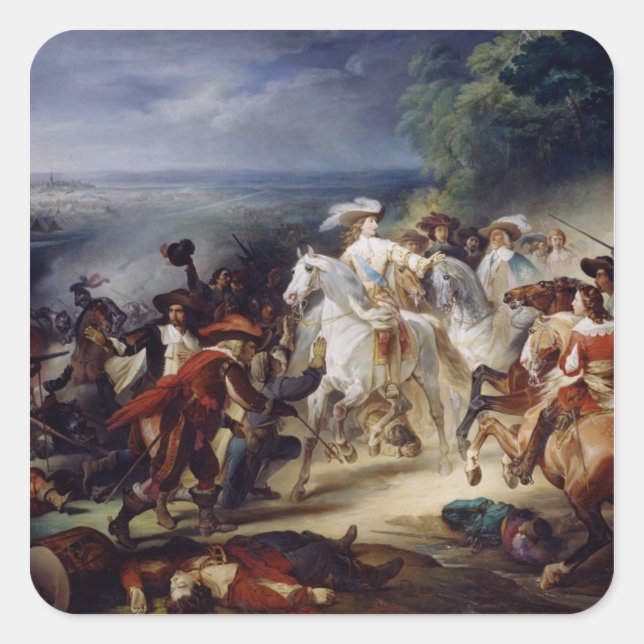 Battle of Rocroy, 19th May 1643, 1834 Square Sticker (Front)