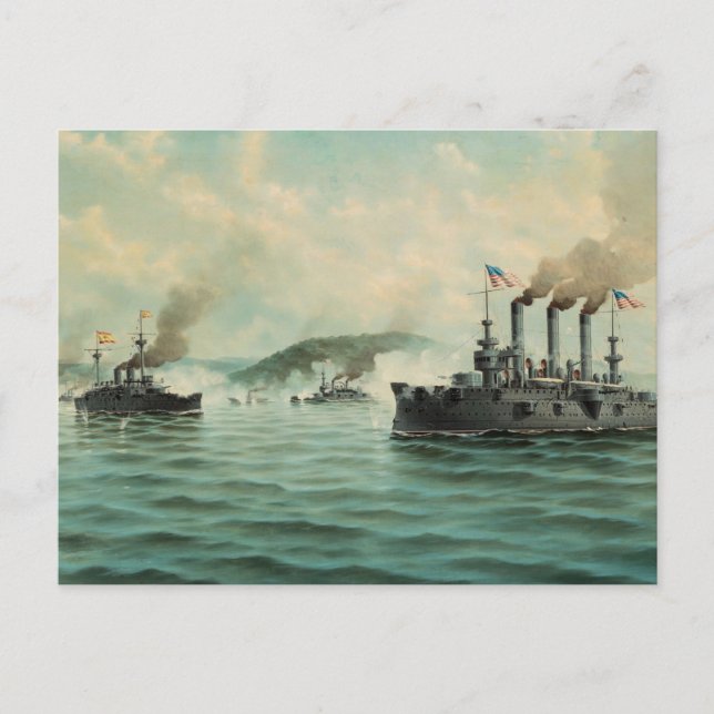 Battle of Santiago, Cuba Postcard (Front)