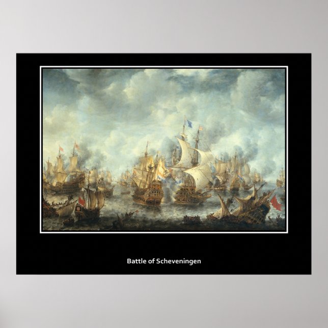 Battle of Scheveningen 1653 Vintage Poster (Front)