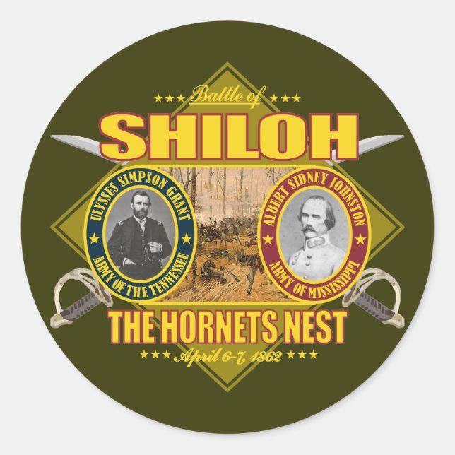 Battle of Shiloh Classic Round Sticker (Front)