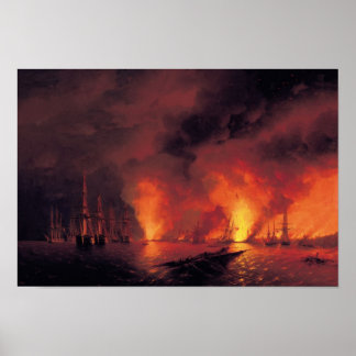 Battle of Sinop at Night Poster