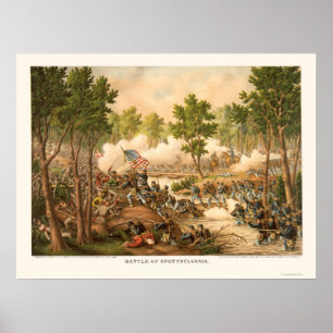 Battle of Spottsylvania by Kurz and Allison 1864 Poster