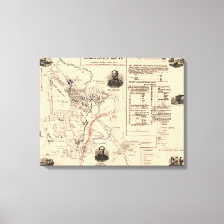 Battle of Stones River - Civil War Panoramic 2 Canvas Print