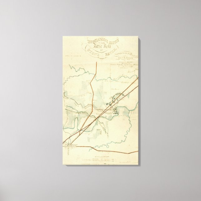 Battle of Stones River - Civil War Panoramic Canvas Print (Front)