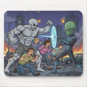 Battle of the Aliens — Earth’s Last Stand Mouse Mat