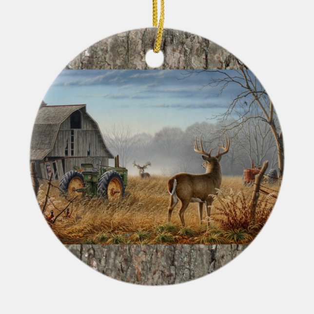 Battle Of The Bucks Ceramic Tree Decoration (Front)