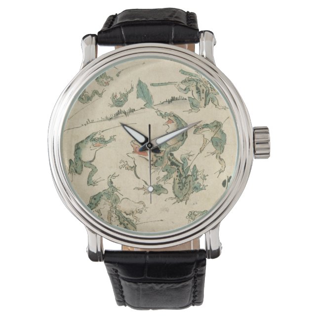 Battle Of The Frogs - Kawanabe Kyosai Watch (Front)