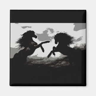 Battle of the Horses - Equine Art Magnet