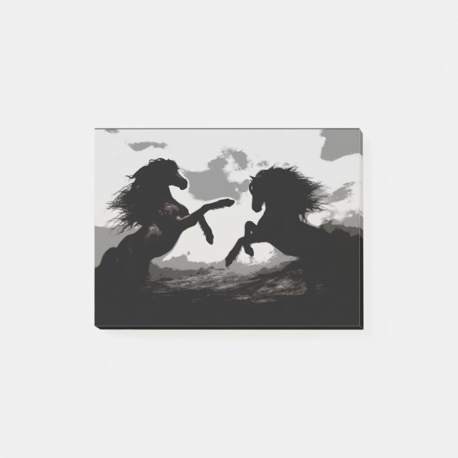 Battle of the Horses - Equine Art Post-it Notes (Front)