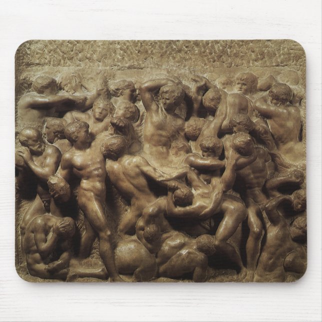 Battle of the Lapiths and Centaurs by Michelangelo Mouse Mat (Front)