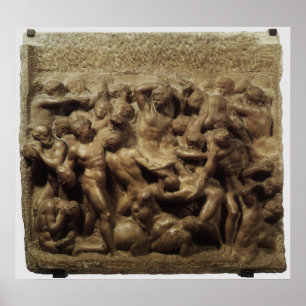 Battle of the Lapiths and Centaurs by Michelangelo Poster