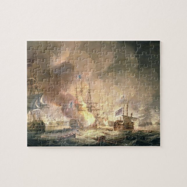 Battle of the Nile, 1st August 1798 at 10pm, 1834 Jigsaw Puzzle (Horizontal)