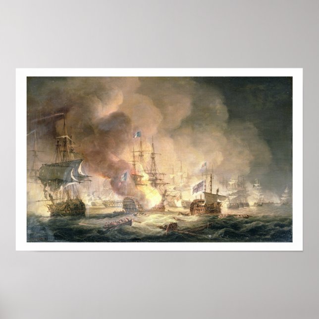 Battle of the Nile, 1st August 1798 at 10pm, 1834 Poster (Front)