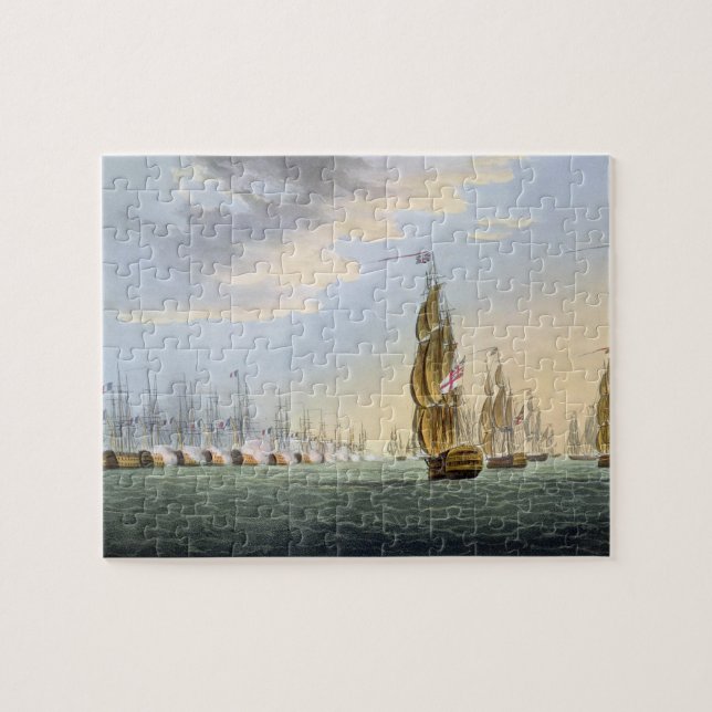 Battle of the Nile, August 1st 1798, engraved by T Jigsaw Puzzle (Horizontal)
