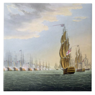 Battle of the Nile, August 1st 1798, engraved by T Tile