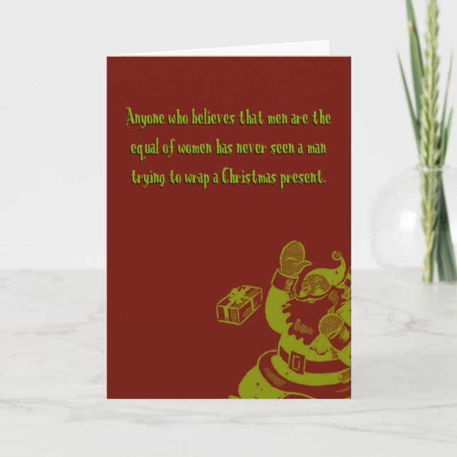 Battle of the Sexes Holiday Card (Front)