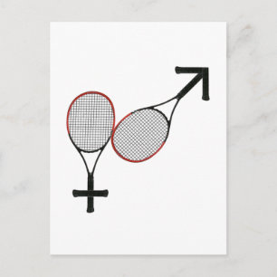 Battle of the Sexes Tennis Postcard
