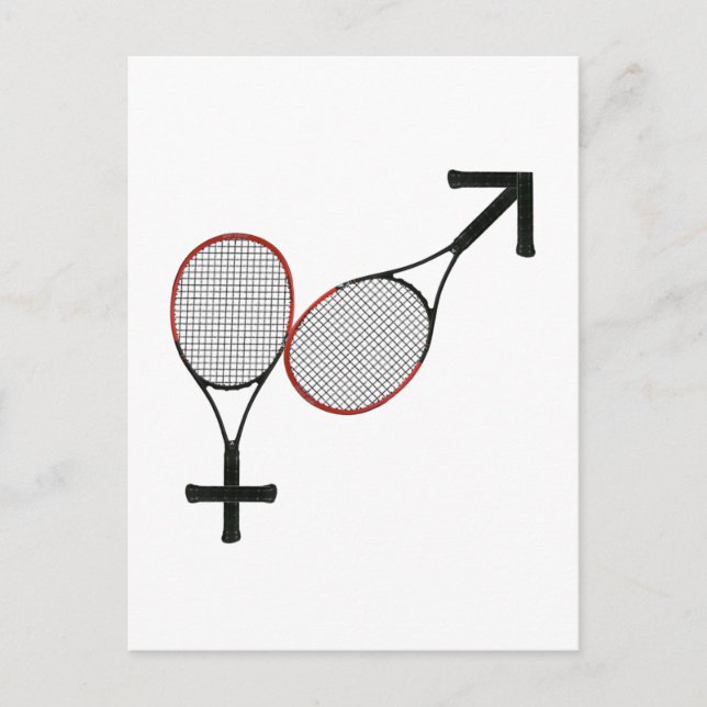 Battle of the Sexes Tennis Postcard (Front)