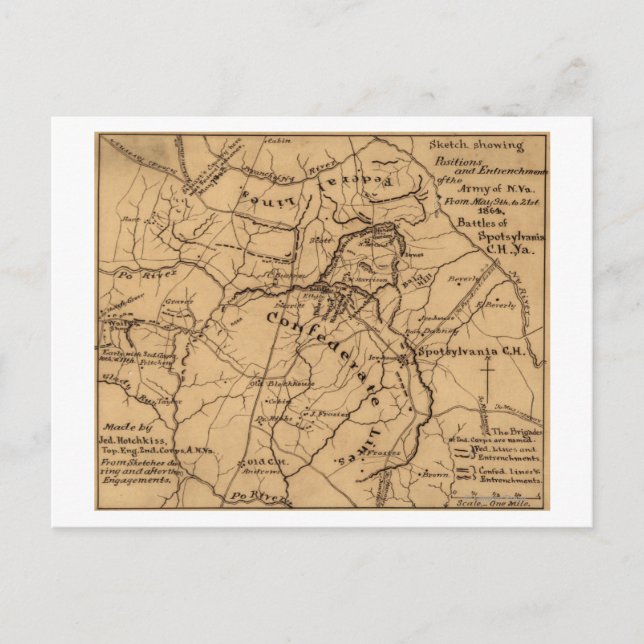 Battle of the Wilderness - Civil War Panoramic 2 Postcard (Front)