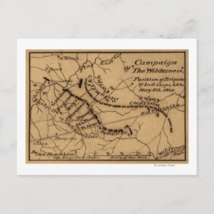 Battle of the Wilderness - Civil War Panoramic Postcard