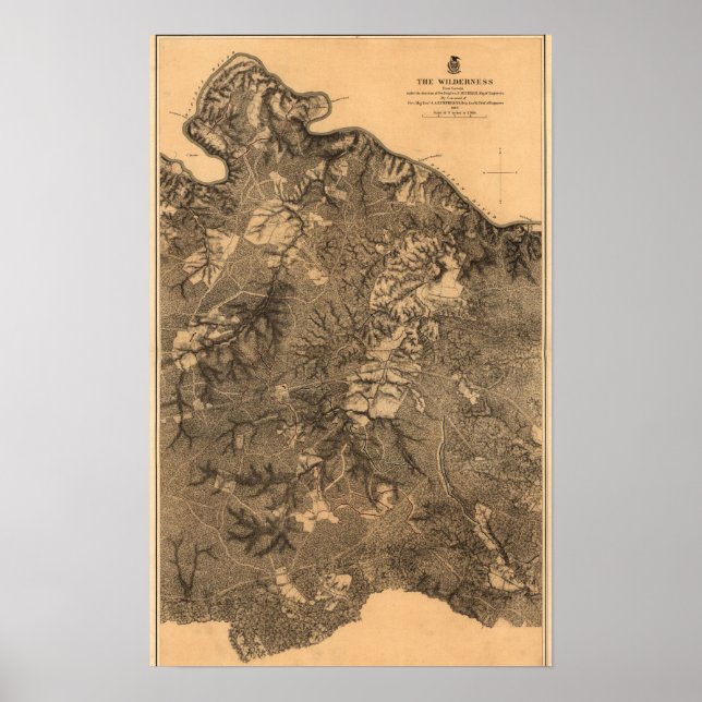 Battle of the Wilderness - Civil War Panoramic Poster (Front)