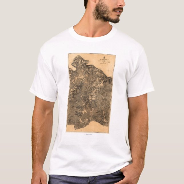 Battle of the Wilderness - Civil War Panoramic T-Shirt (Front)