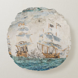 Battle of Trafalgar 1805 1998 Round Cushion